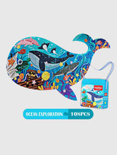 Puzzle Baleine 108 Pièces – Grand Puzzle Éducatif pour Enfants 4+ - GoCrazyPuzzle