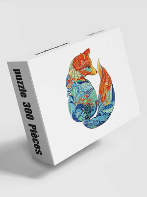 Puzzle Bois 300 Pièces Renard à Motifs - GoCrazyPuzzle