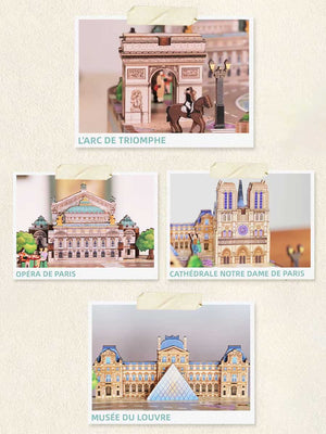 Puzzle Bois 3D « Paris » – Boîte à Musique DIY - GoCrazyPuzzle