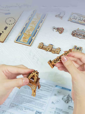 Puzzle Bois 3D « Paris » – Boîte à Musique DIY - GoCrazyPuzzle