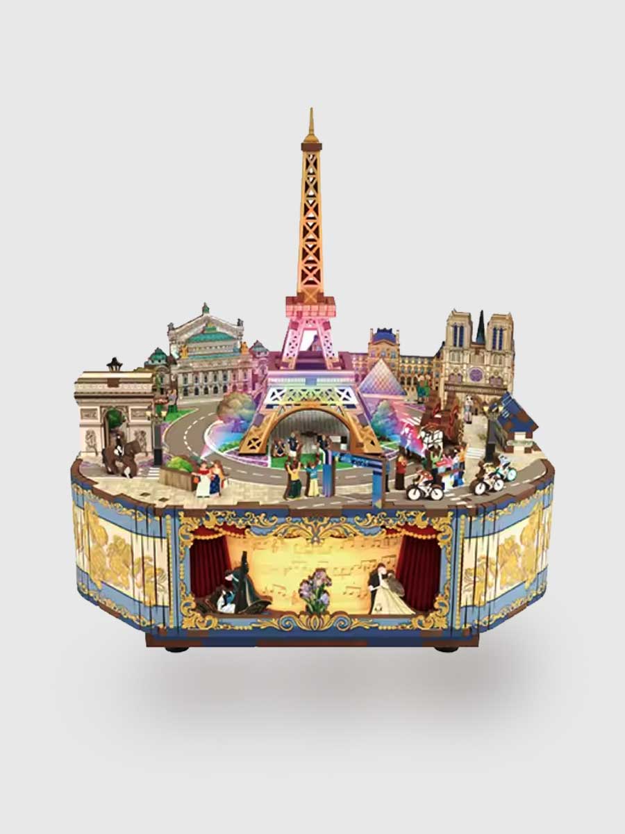 Puzzle Bois 3D « Paris » – Boîte à Musique DIY - GoCrazyPuzzle