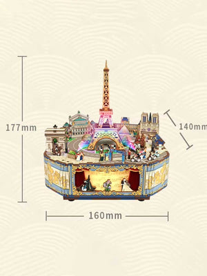 Puzzle Bois 3D « Paris » – Boîte à Musique DIY - GoCrazyPuzzle