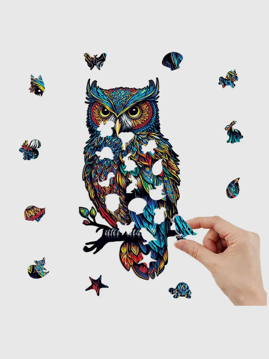 Puzzle Bois Chouette Mystique - GoCrazyPuzzle