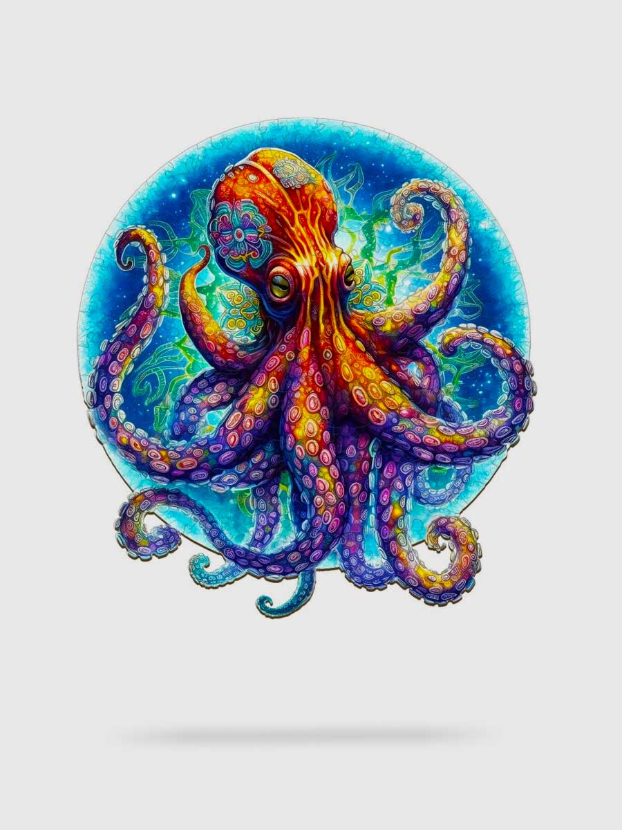 Puzzle Bois Octopus dans l'Océan - GoCrazyPuzzle