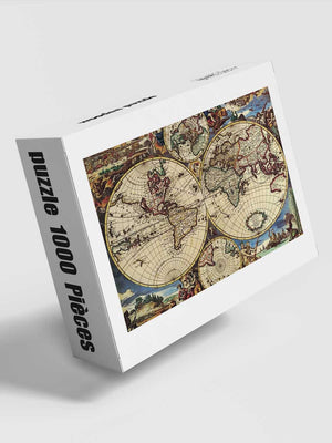 Puzzle Carte du Monde Ancienne 1000 Pièces - GoCrazyPuzzle