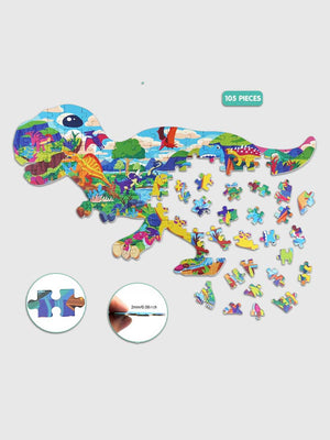Puzzle Dinosaure 4 Ans – Grand Puzzle 105 Pièces Éducatif - GoCrazyPuzzle