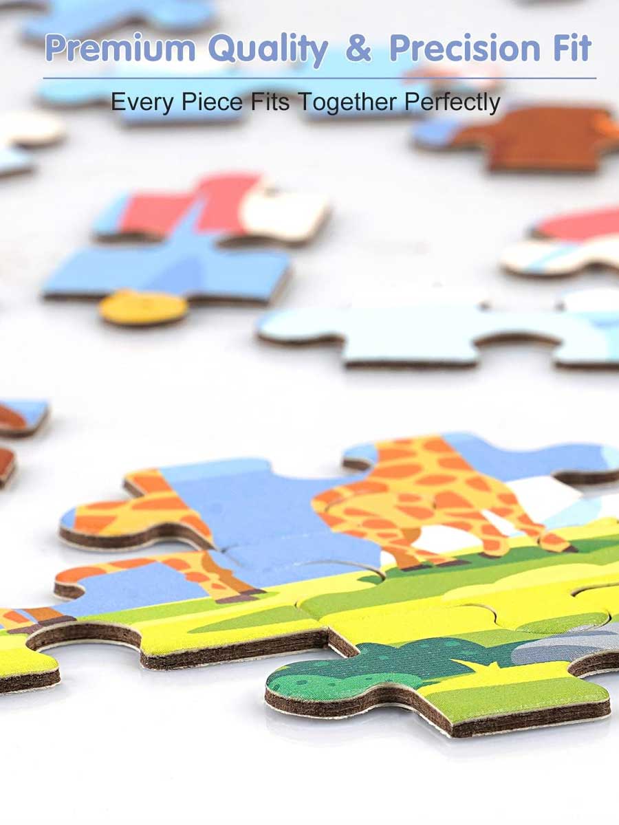 Puzzle Éléphant 150 Pièces – Grand Puzzle pour Enfants 4 à 10 Ans - GoCrazyPuzzle