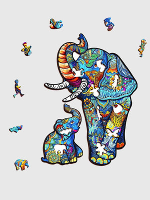 Puzzle Éléphant Bois - GoCrazyPuzzle