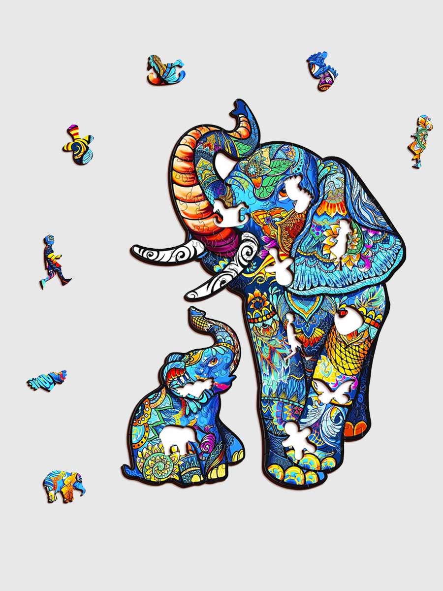 Puzzle Éléphant Bois - GoCrazyPuzzle