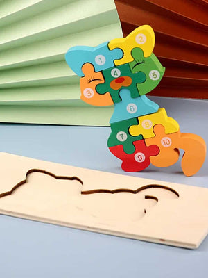 Puzzle Enfant 3 ans | Couleurs & Chiffres Chat - GoCrazyPuzzle