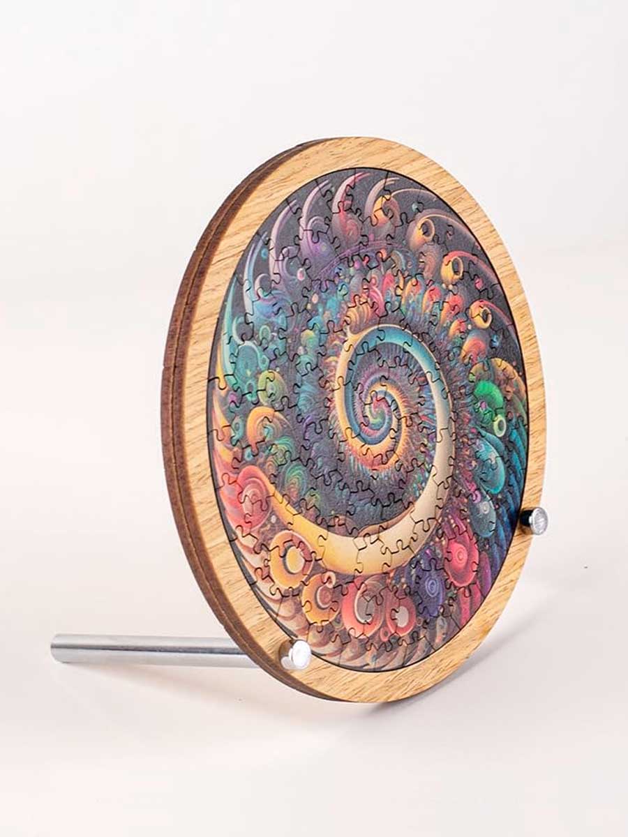 Puzzle Mandala Bois spirale colorée - GoCrazyPuzzle