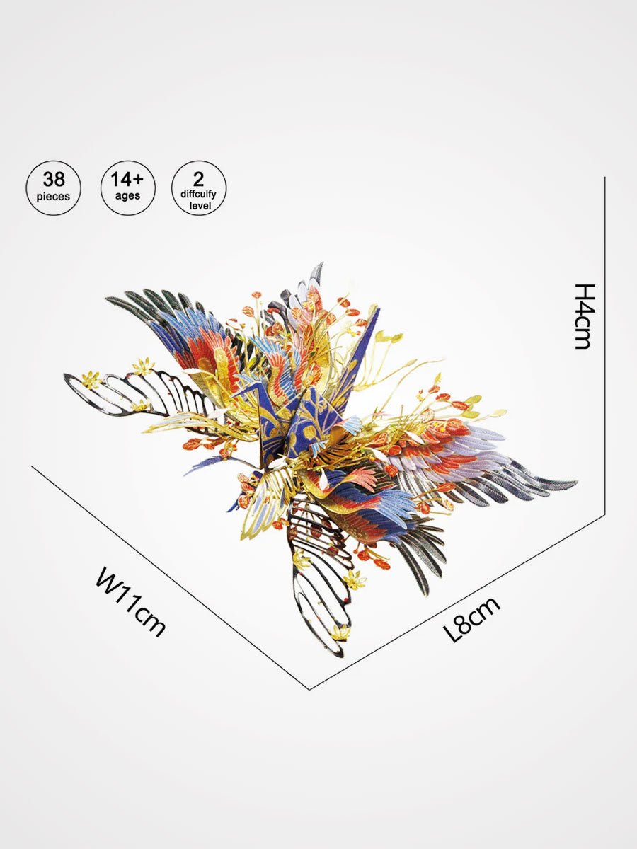 Puzzle Métallique 3D Grue Multicolore - GoCrazyPuzzle