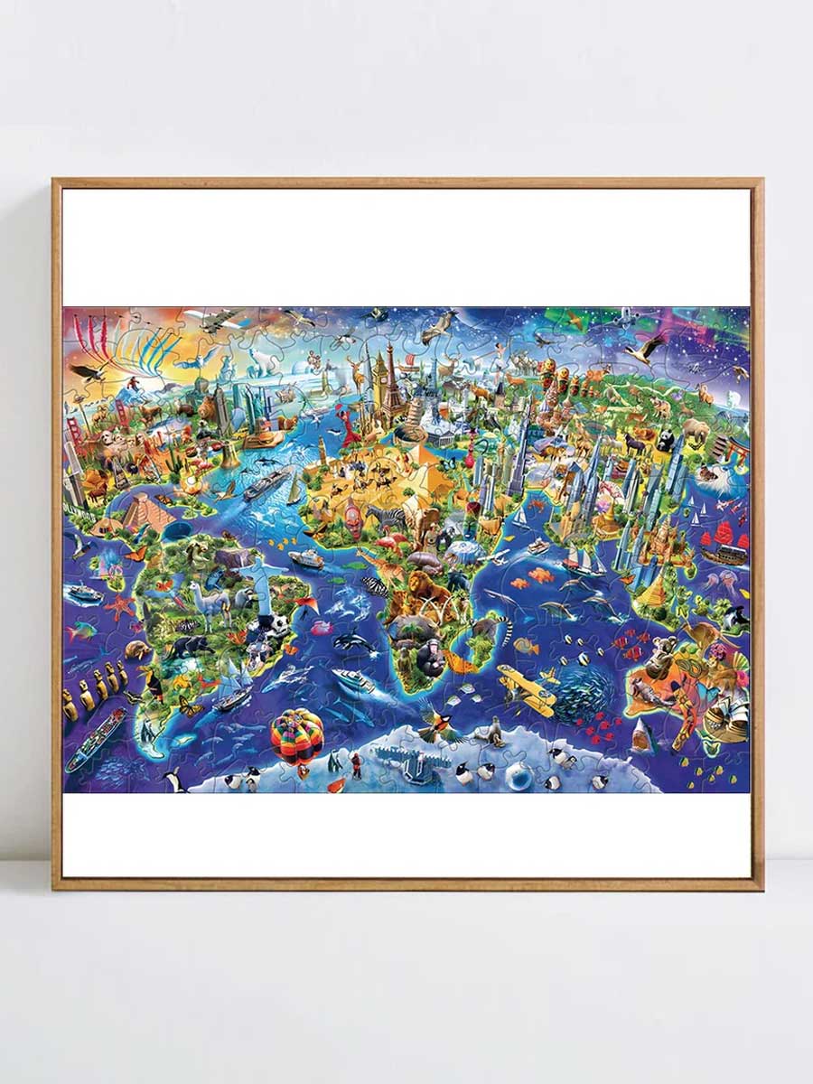 Puzzle Monde Bois - GoCrazyPuzzle