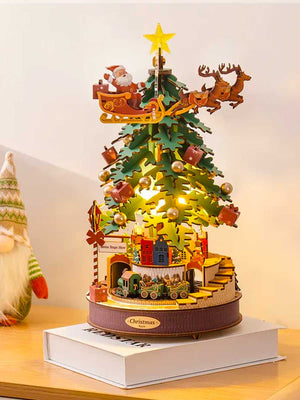 Puzzle en Bois 3D Sapin de Noël Musical avec Lumière - GoCrazyPuzzle