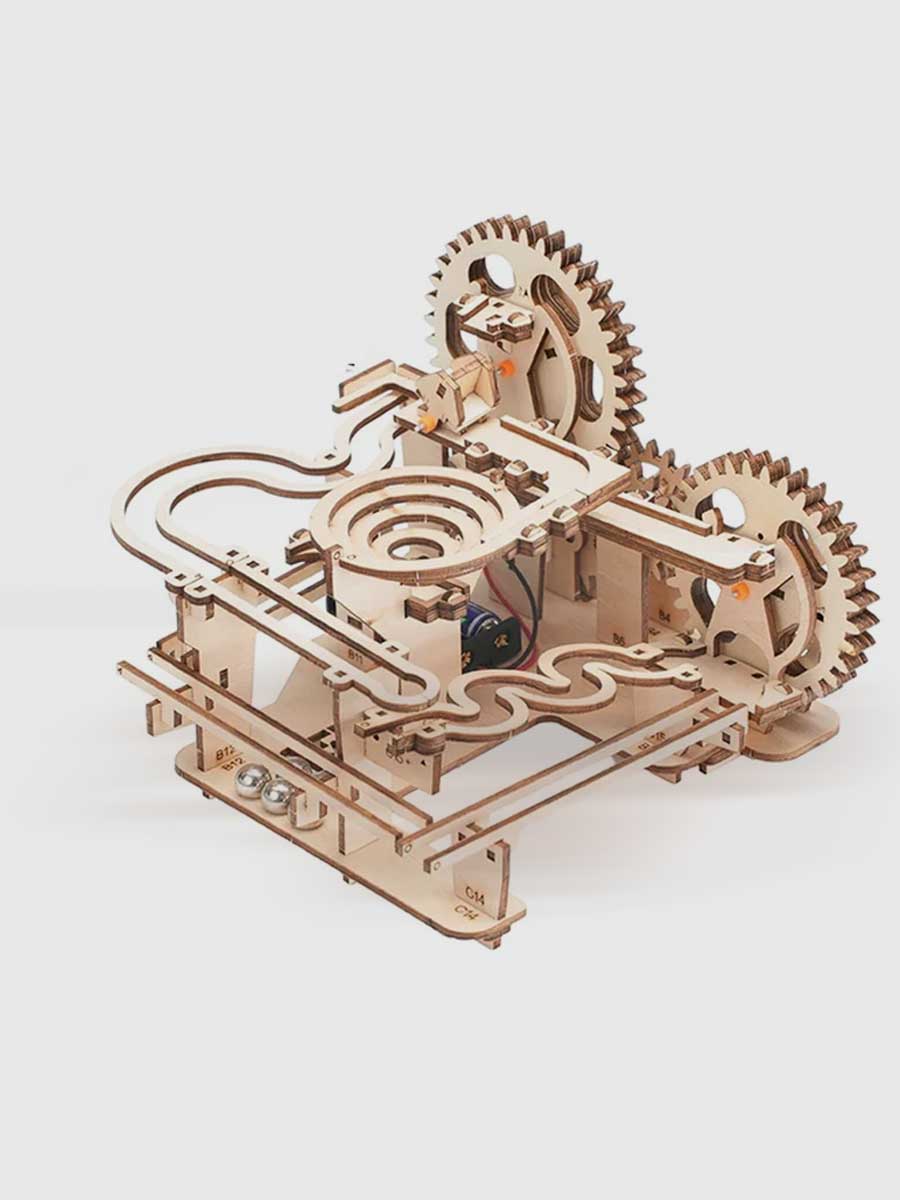 Puzzle en Bois 3d - Circuit à Billes avec Piles - GoCrazyPuzzle