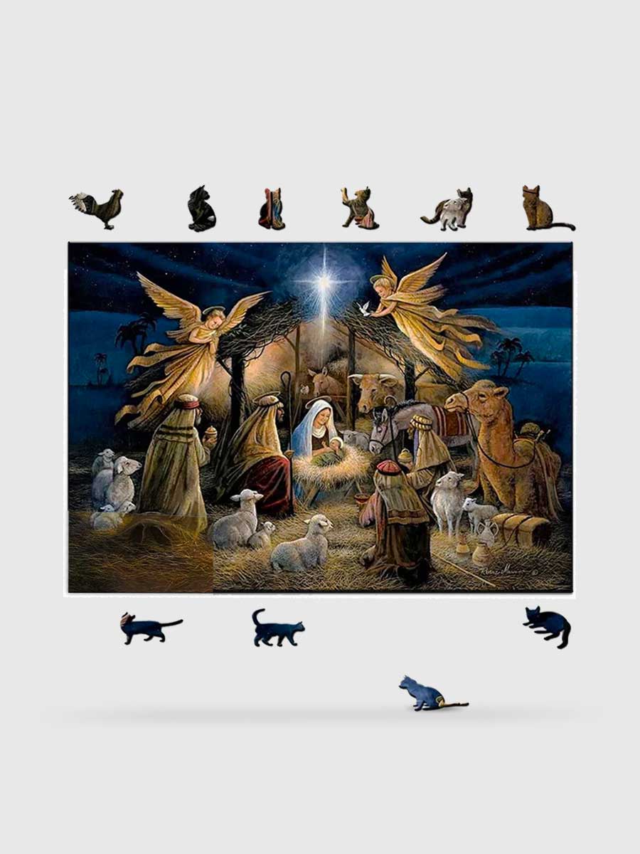 Puzzle en Bois Adulte Naissance de Jésus - GoCrazyPuzzle