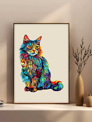 Puzzle en Bois Chat Fantaisie - GoCrazyPuzzle